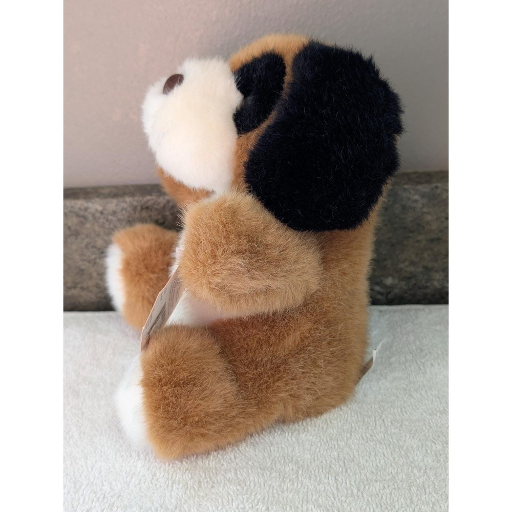 Vintage Ganz Playful Puppets Brown White Doodles Black Patch Eye Plush Rare 1997 - Picture 11 of 16